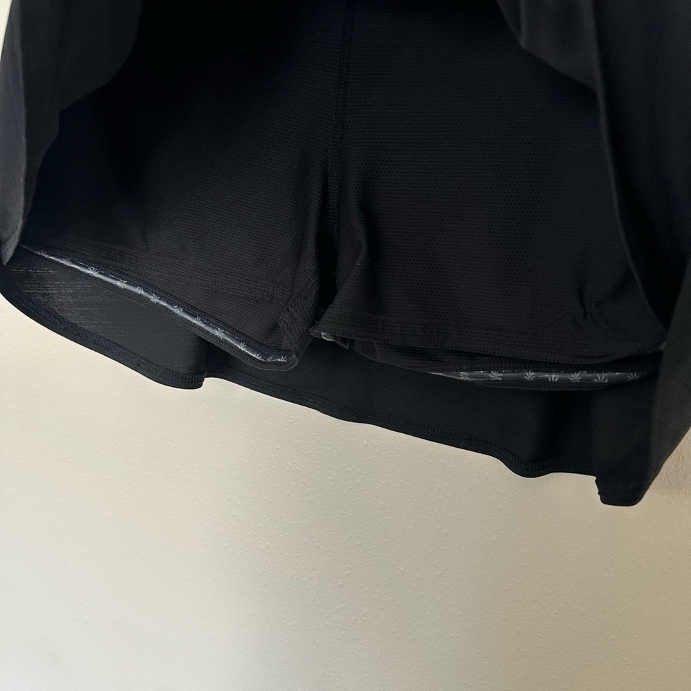 ATHLETA Preppy Athletic Size Large Tiered Swagger Black Drawstring Tennis Skort - Picture 3 of 10